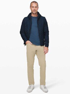 LULULEMON ABC Tofino Sand Beige Tan Classic Fit Warpstreme Pants, Size 33